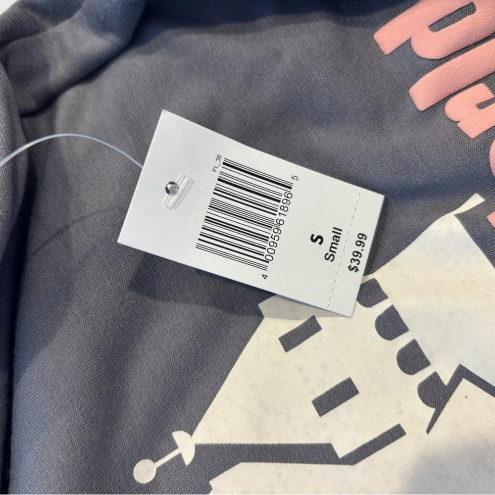 Disney Gray Magic Kingdom Castle Graphic Lightweight Crewneck Sweatshirt - Picture 8 of 12